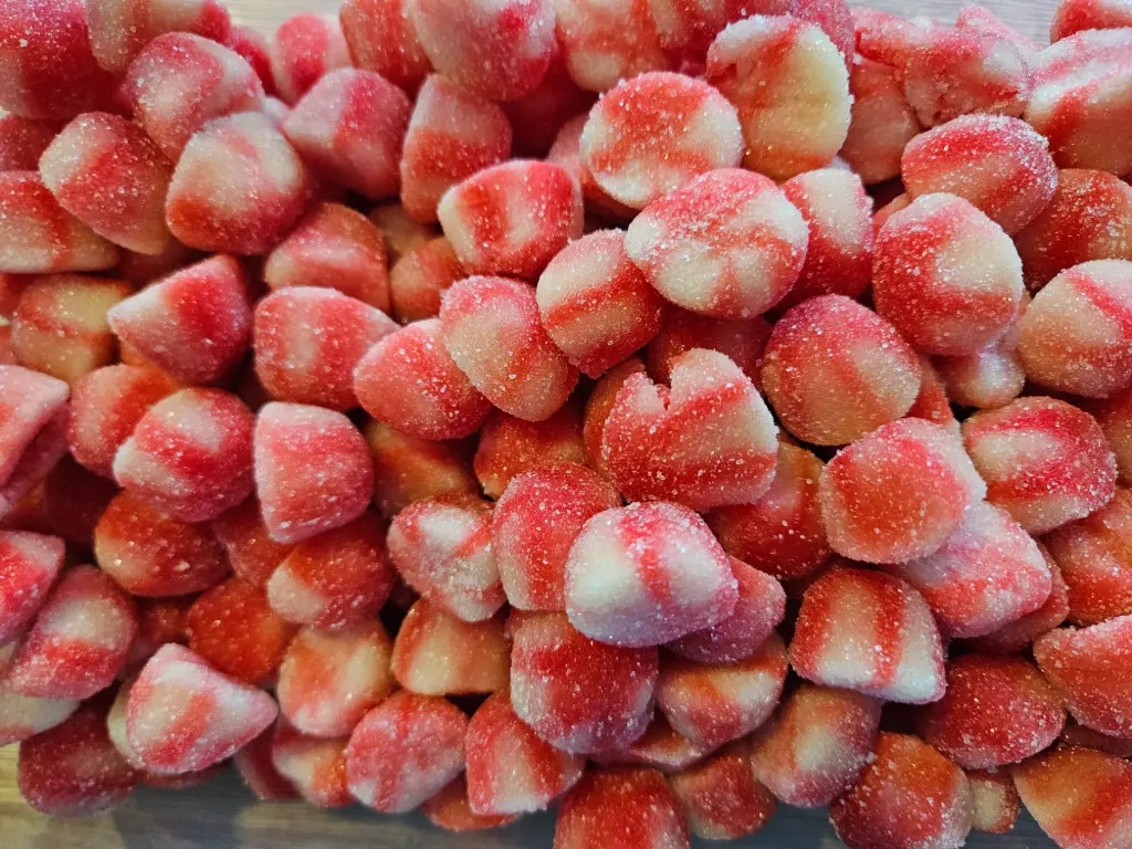 Bisous twist rouge et blanc (vendu par 100gr)