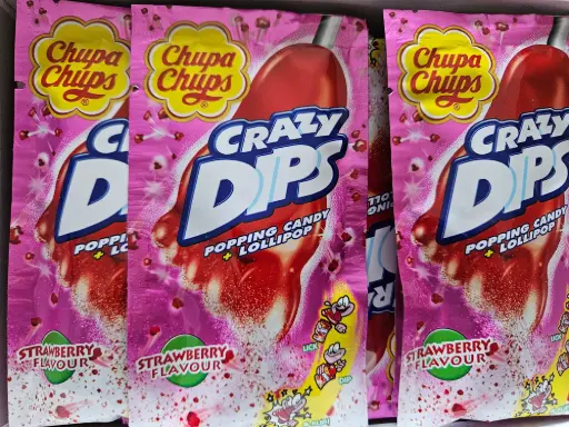 Sucettes crazy dips fraises (vendu à l'unité)